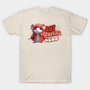 Cute Rat personified with red jacket Kids T-Shirt